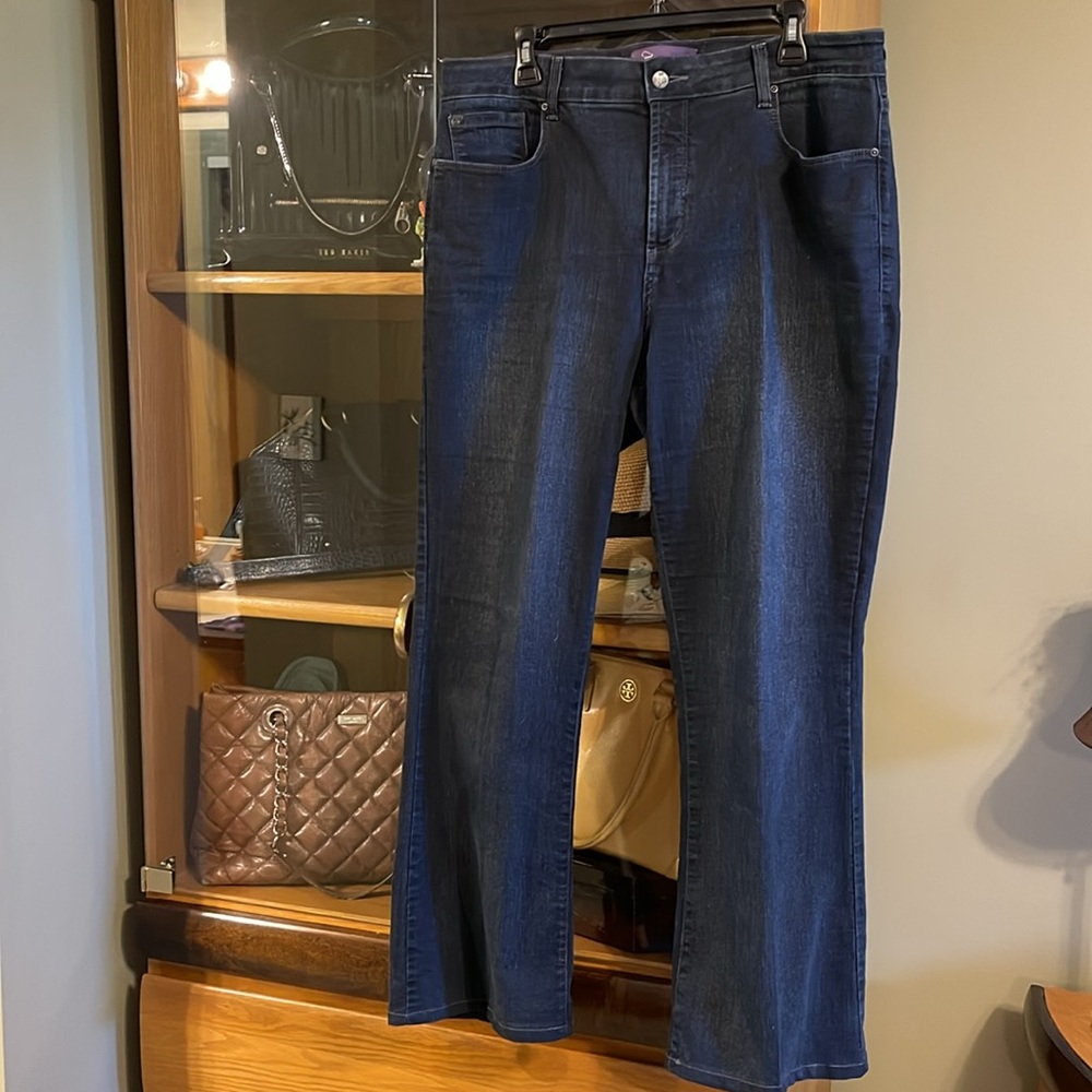 Not Your Daughters Jeans dark-wash denim bootcut jeans. Size 14w